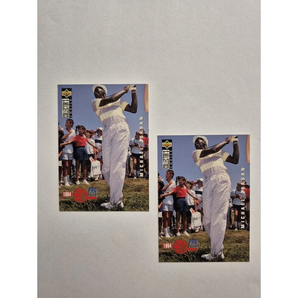 Lot of 2 Michael Jordan 1994 Upper Deck Collector's Choice Pro Files Golf Cards